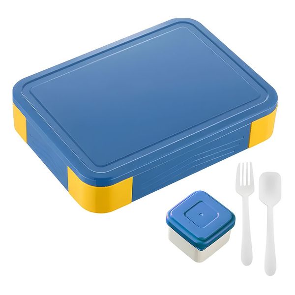 Colorful Compartment Lunchbox - with a Fork - Spoon - Small Container