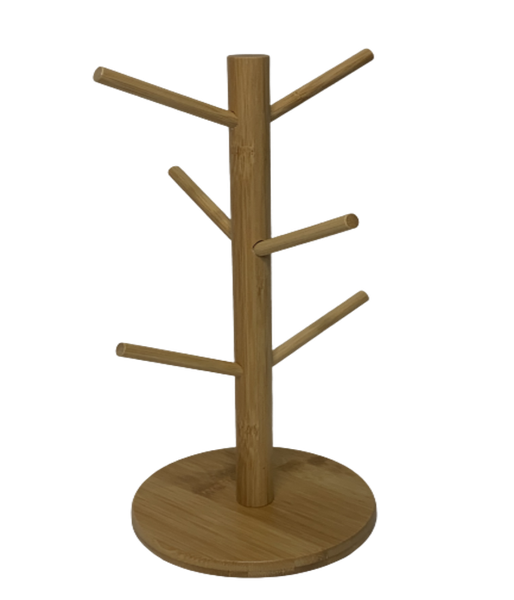 Wood Mug Holder Tree Coffee Cup Storage Stand 35cm