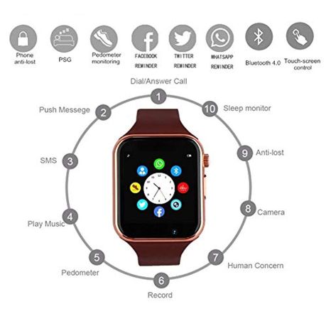 Ntech a1 bluetooth smart 2024 watch