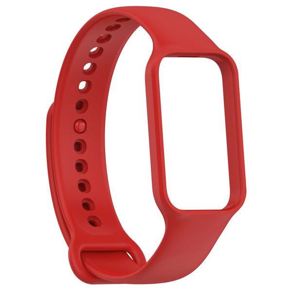 Silicone Strap compatible with Xiaomi Smart Band 8 Active-Red