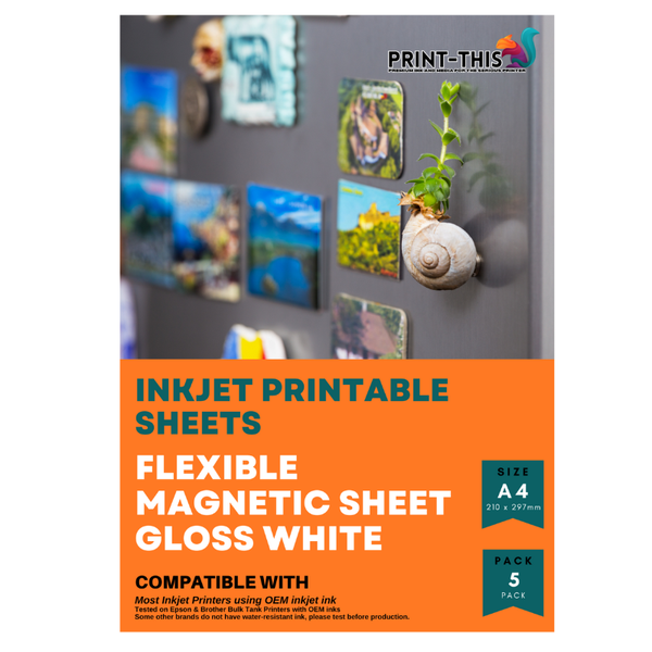 Magnetic Photo Paper - Glossy Inkjet Printable