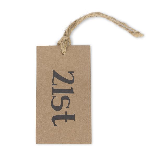 Gift Tags - 21st - Kraft Paper - Brown Note Cards - Pack of 10