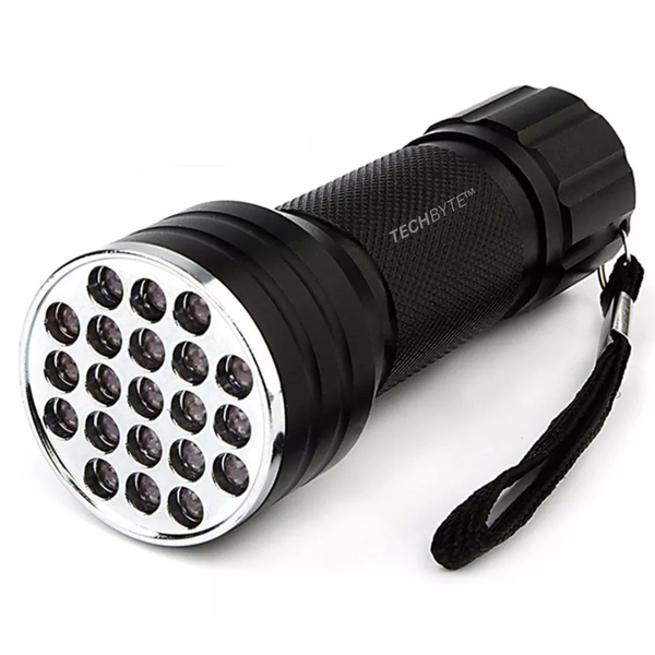 TechByte UV Light - LED Torch - Black Light/ Scorpion Torch - 21 UV LEDs