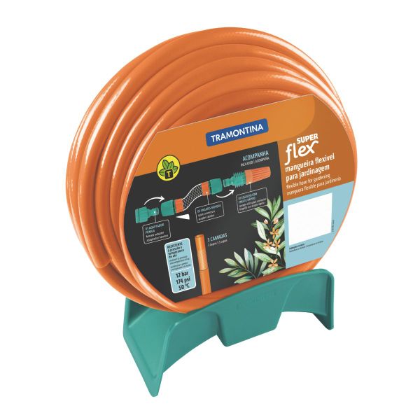 Tramontina 1/2" Super Flex Garden Hose 20m with Accessories