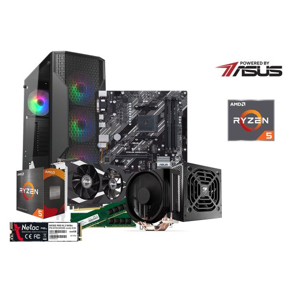 Methodic Ignus Gaming PC, AMD Ryzen 5 5500, RTX3050, 16GB, 1TB, Win 11 Pro