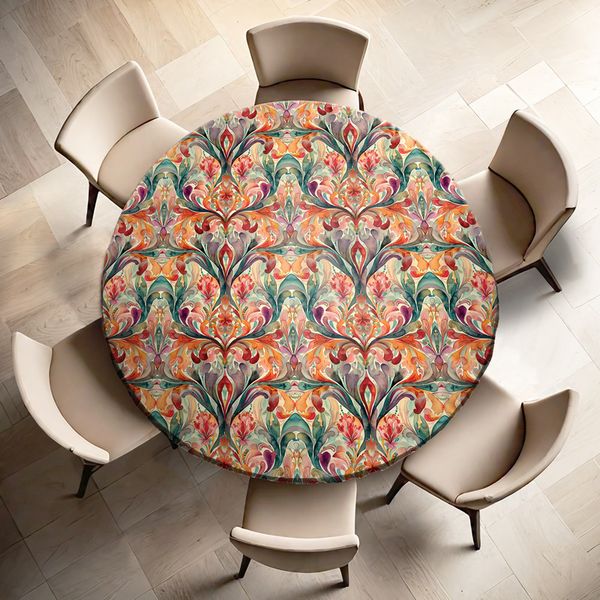 Royal Coloaurs Round Tablecloth