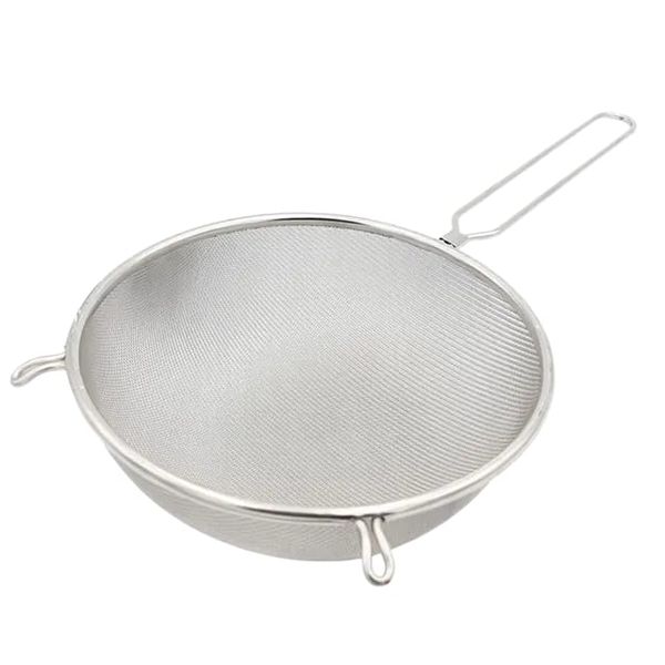 Long Handle Stainless Steel Colander Sieve For Rice Vegetables and Fruits