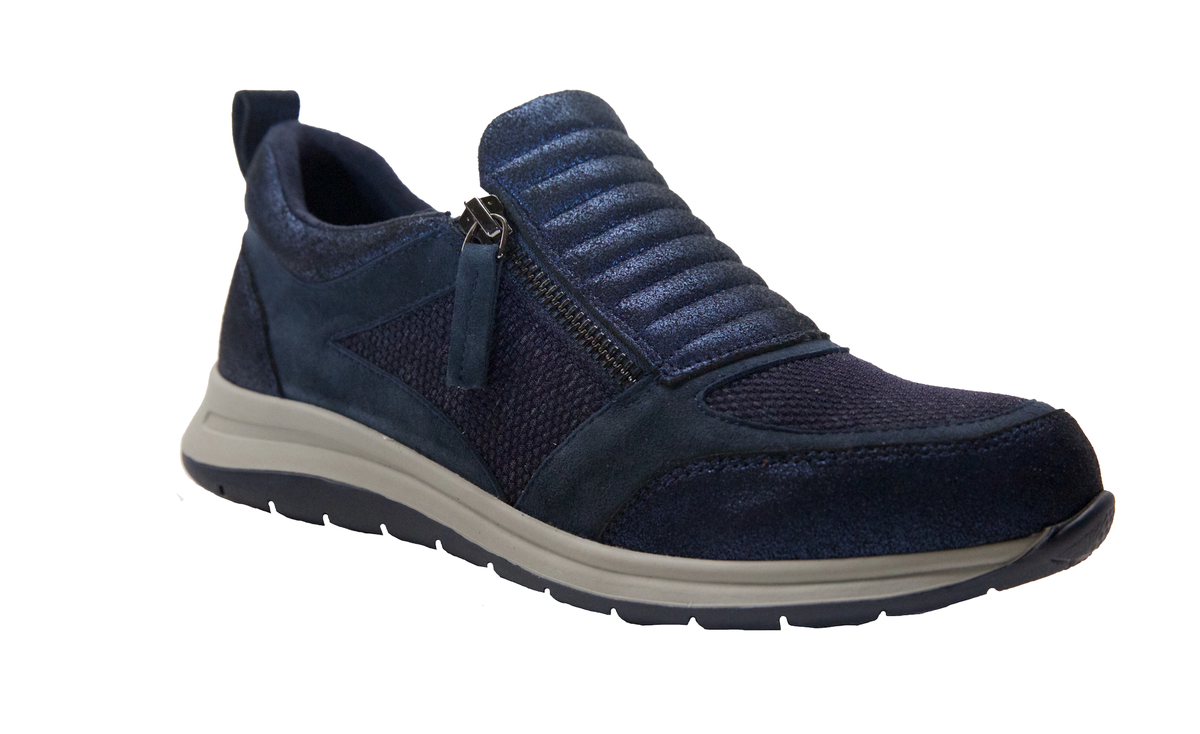 Green Cross Women Navy Double Zip Slip- On Sneaker | Shop Today. Get it ...