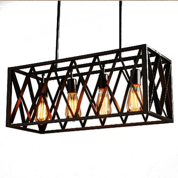 Mr Universal Lighting - Black Vintage Industrial Metal Cage Pendant