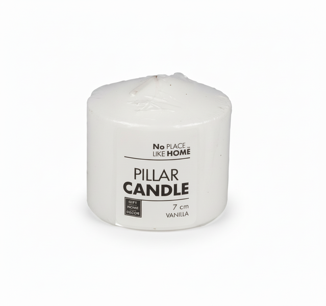 No Place Like Home Scented Round White Candle 7 cm