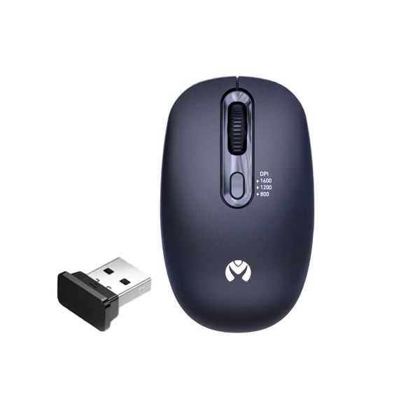 DW Mikuso 2.4Ghz Wireless 1600DPI Mouse - Black -MOS-W116