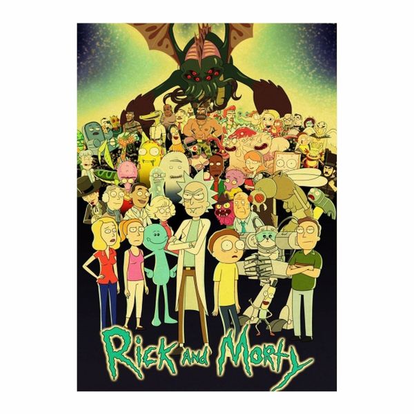 Cartoon Rick And Morty Retro - A1 Poster