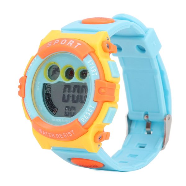 Kids Digital Watch with 7 Colors LED Flashing for Boys Girls