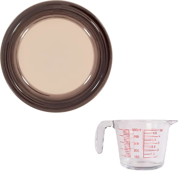 Kitro Porcelain Round Dinner Plate and Measuring Jug