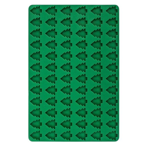 72 Cavity Christmas Tree Silicone Candy &amp; Ice Cube Mould - Green