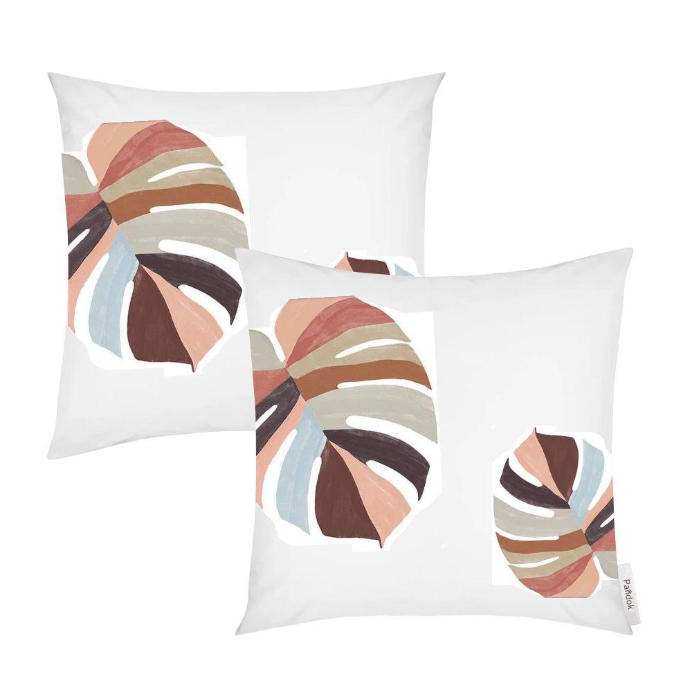 Pandok Scatter Cushion Cover Set Earth Tone Palm Leaves Buy