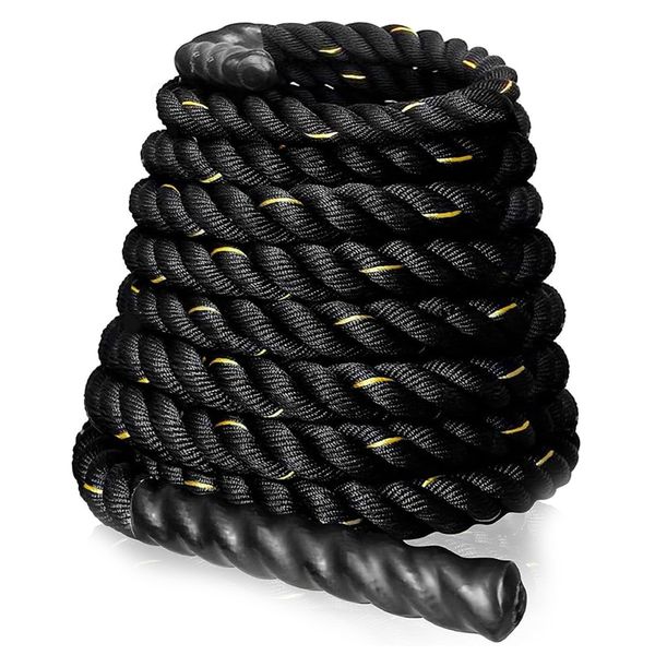 Heavy Duty Nylon Battle Rope with Professional Polyester Grip - 50mm x 12m