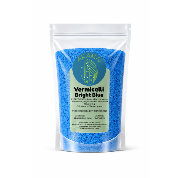 Bright Blue Vermicelli Cake Sprinkles - Premium Decor