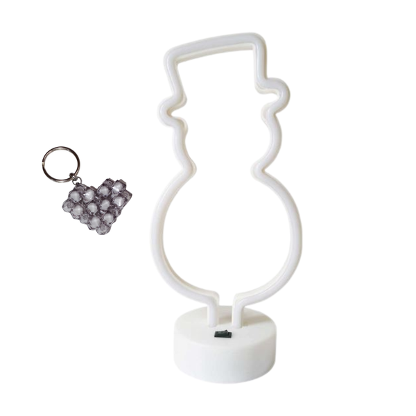 B-22 USB DC Cable Or Battery Operated Yeti Neon Lamp With Base &amp; Keyring