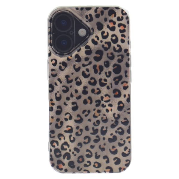 Luxury Glossy Leopard Print Phone Case With Shimmer- Compatible With iPhone