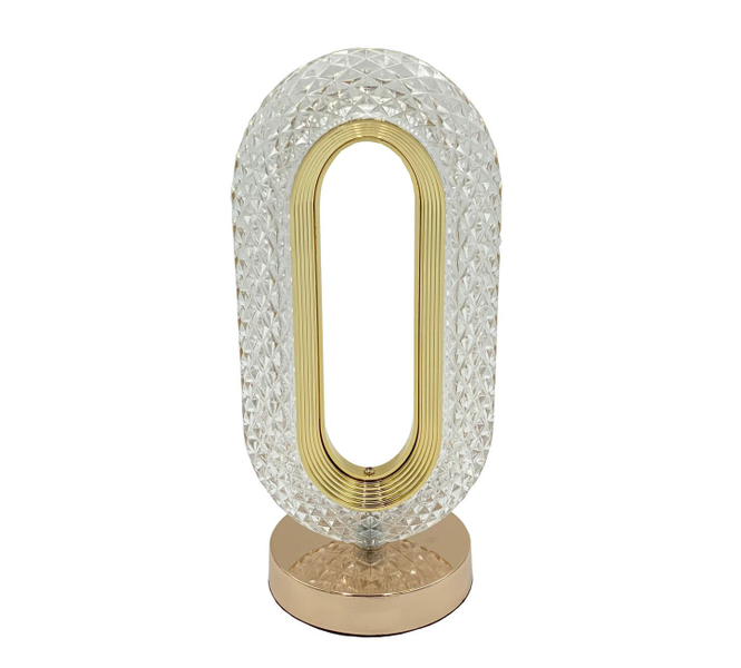 Crystal Diamond Table Lamp-Gold