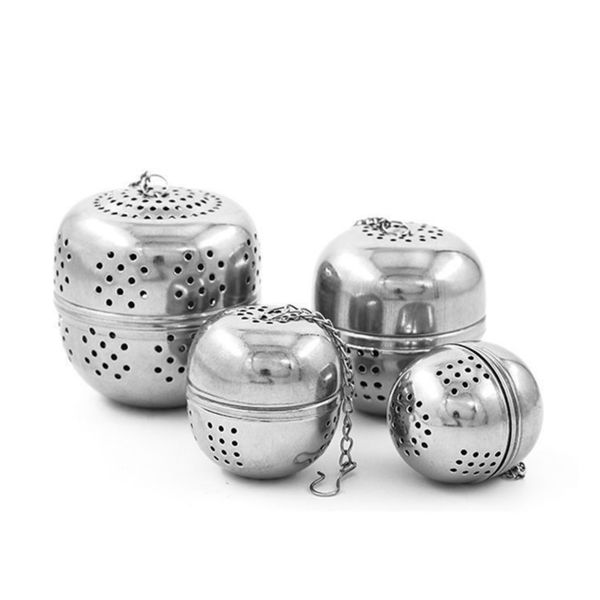 4Piece Ball Tea Strainer Infuser Stainless Steel Tea Filter Ball with Chain