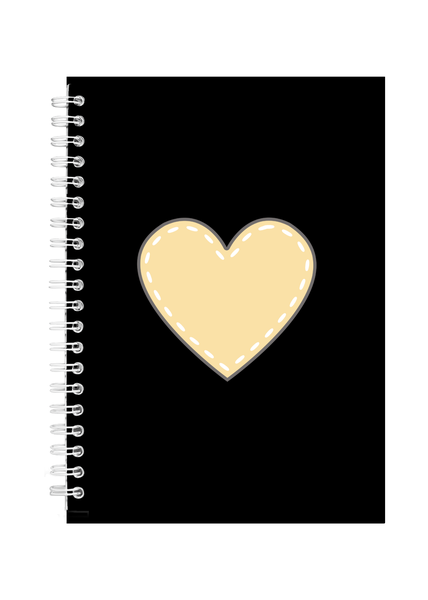 Yellow Heart Gift Idea Writing Book Notepad Notebook A4 505