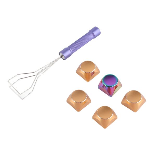 Metal Keycaps Keyboard 5 Piece Gold XDA