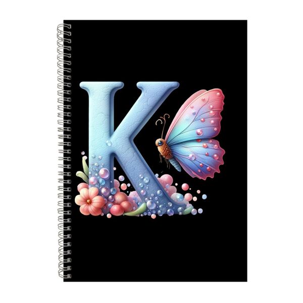 Butterfly K A4 Notebook Spiral Lined Trendy Note image