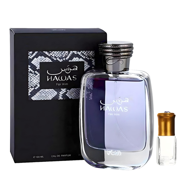 Hawas High-End by Rasasi Eau de Parfum - 100ml + Perfume Oil