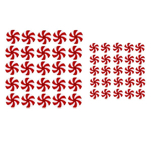 50 Pieces Christmas Garland Candy Swirl Garland Ornament For Xmas