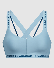 Under Armour Women's Crossback Low Sports Bra - Blizzard/Varsity