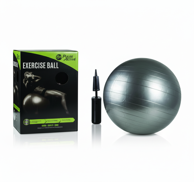 Pulse Active 60 cm Anti-Burst Fitness Ball for Yoga and Core Workouts