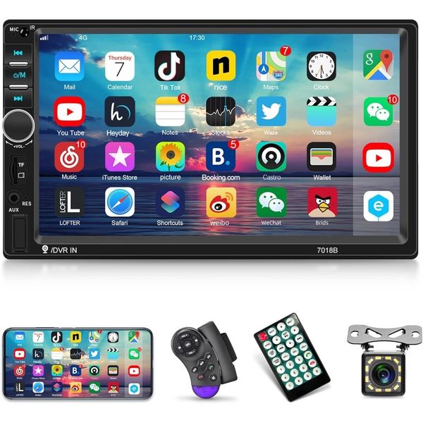 Double Din Car Stereo 7 inch Touch Screen 2 Din Radio Support Mirror Link