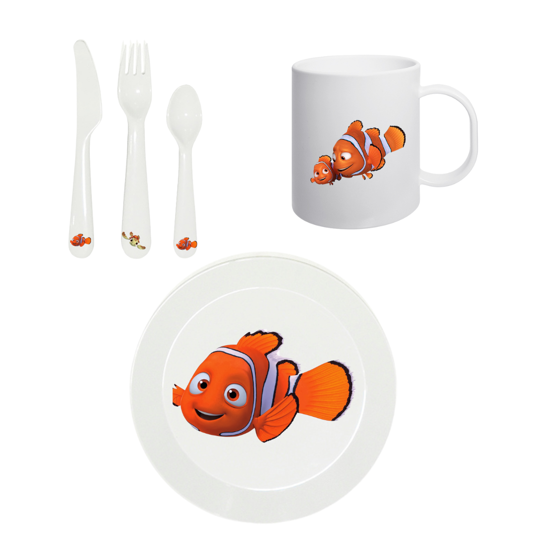 Baby Gifts DBN Nemo Feeding Set, Spoon, Fork, Knife, Mug & Plate