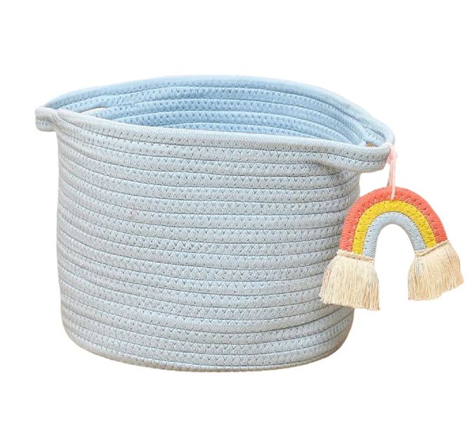 Rainbow Cotton Rope Woven Organizer Basket Storage Basket