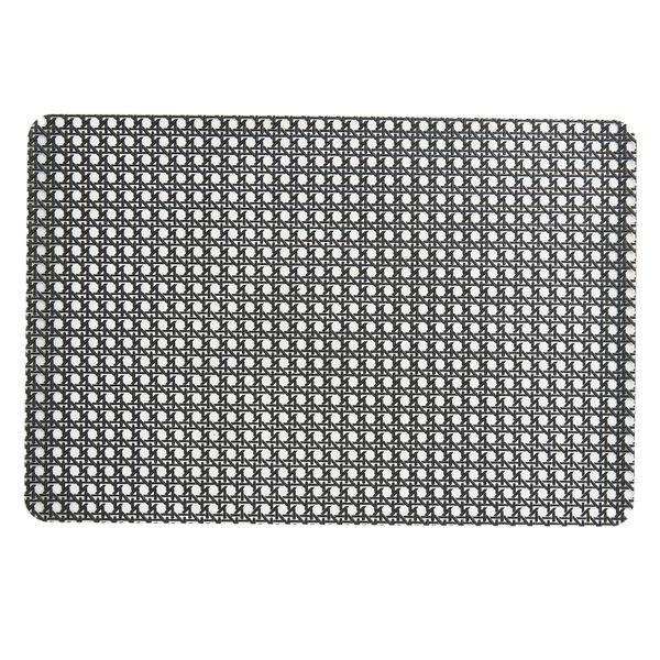 George &amp; Mason - Black Rattan Weave Printed Placemats - Pack of 4