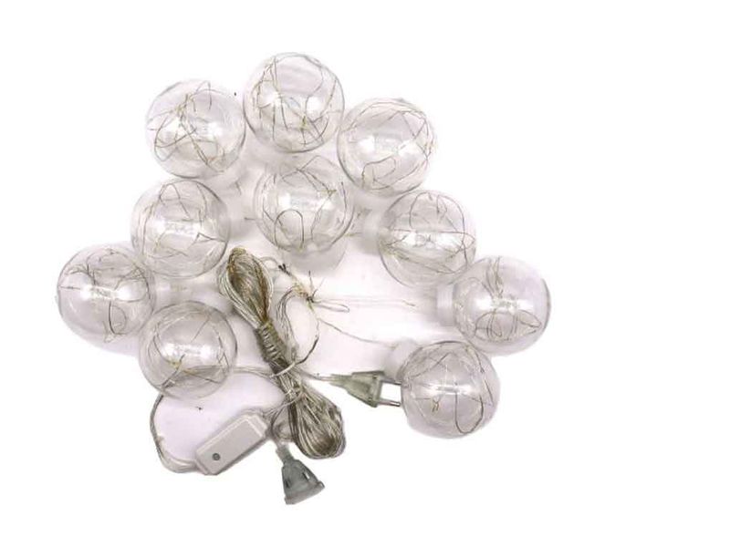 LED Crystal Ball String Lights - Ball Shape (Warm White)