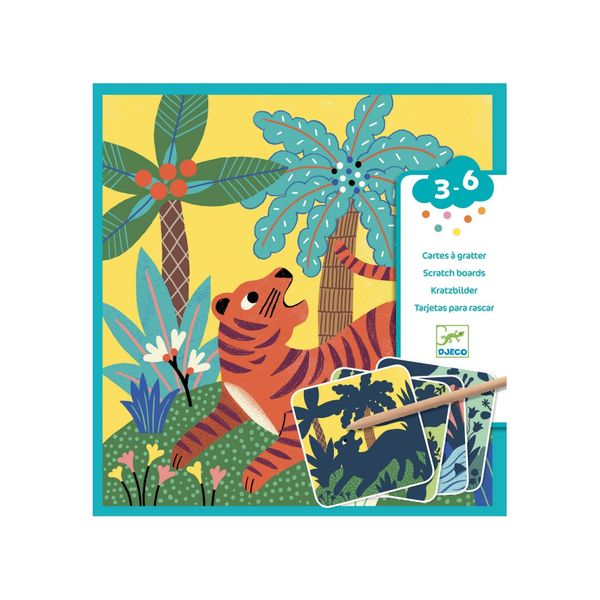 Djeco Scratch Cards - Big Animals