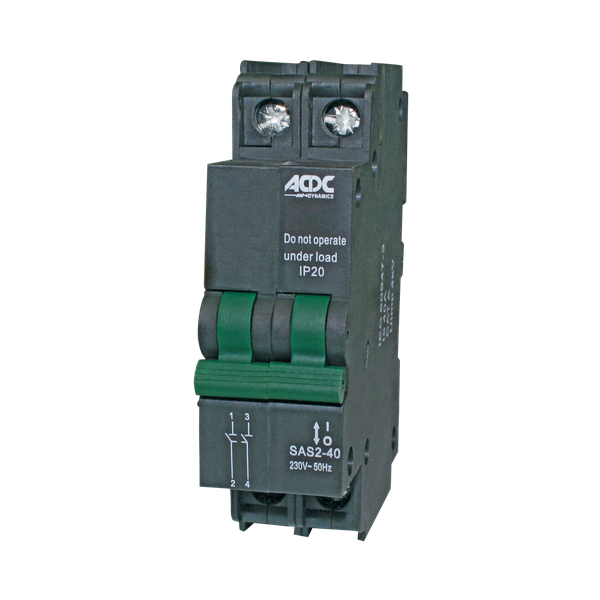 Isolator 2 Pole 13mm 25A