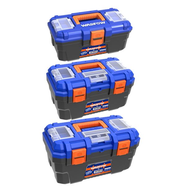 Wadfow - 3 Pce Plastic Tool Box Set (13" / 16" / 19")