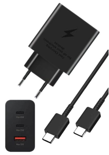 65W Pd Power Adaptor Trio Charger With Cable Wit image