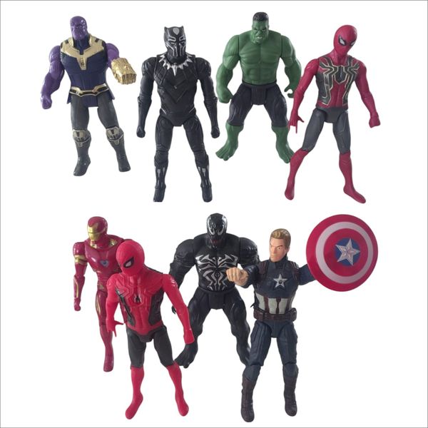 8 Avengers-SuperHero Characters with LED Light-Up Chest, 18cm