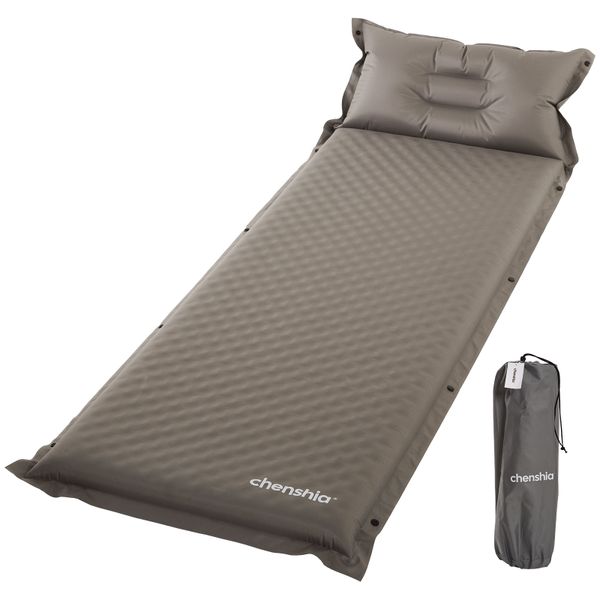 Chenshia Outdoor Camping Mat Memory Foam Inflatable Sleeping Mat &amp; Pillow