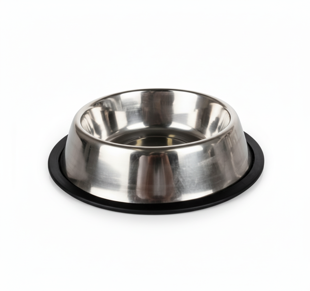 Stainless Steel Pet Bowl for Dogs and Cats - 15 cm, 454 g Capacity