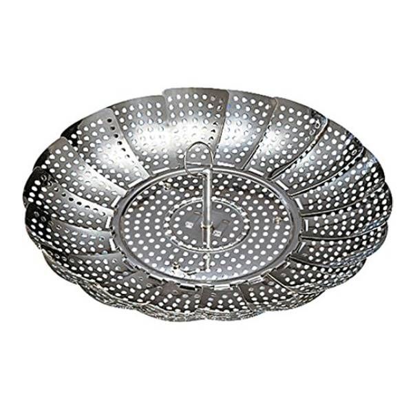 Stainless Steel Food Steamer - Vegetable Steamer - Expandable 21cm
