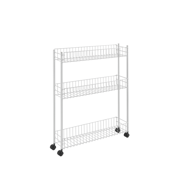 Metaltex Fino 3 Extra Slim 3 Tier Rolling Cart