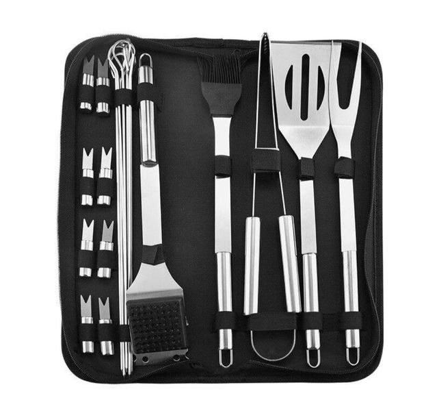 BBQ Grill &amp; Braai Tool Set -20PCS With Portable Case