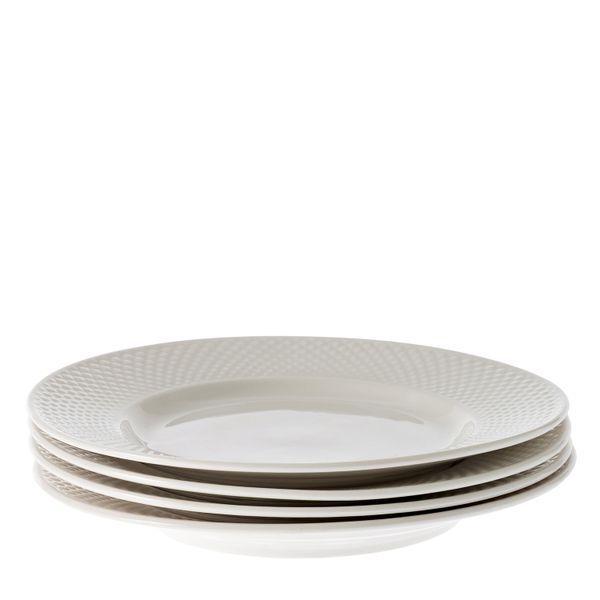 George &amp; Mason - Brae Ceramic Stackable Dinner Plates - 4 Pack