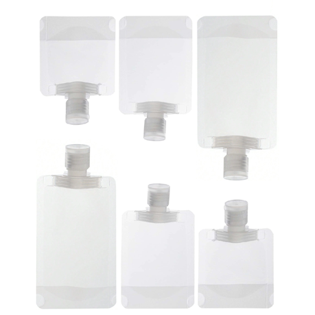 Toiletry and Cosmetic Travel or Storage Container Squeeze Pouches - 6 Pack Image